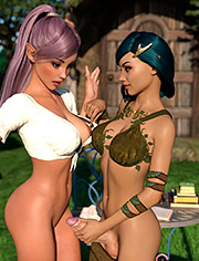 Lustful Desires 3 – The Druid: A fabulous place where lesbians have huge cocks