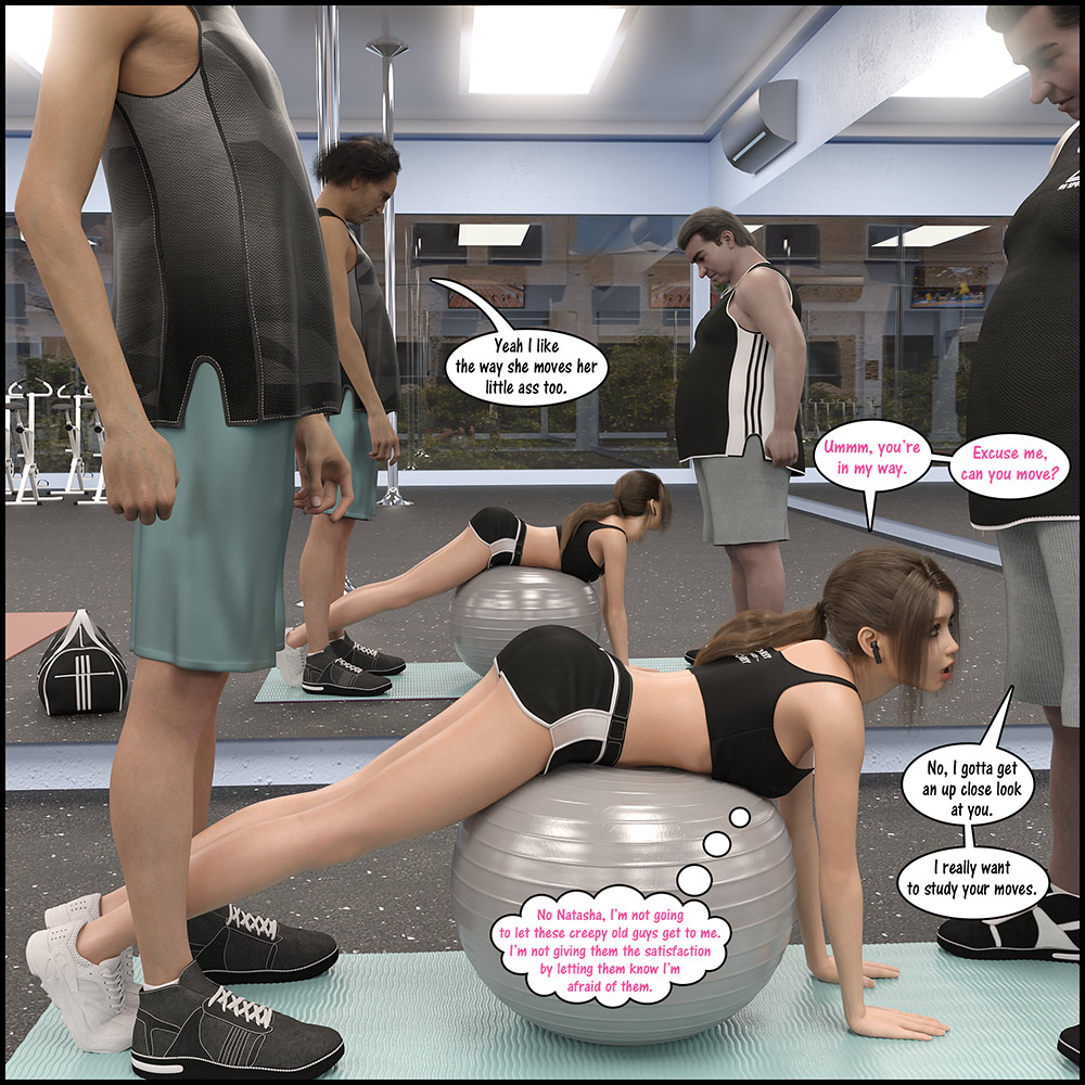 Little 3d Cartoon Porn - Natasha's workout: Sweet little bitch is playing footsie with my cock