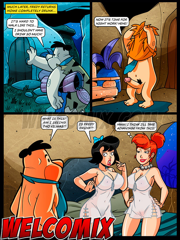 Mr. Flintstoon goes towards the master bedroom and finds two women dressed in matching nightdresses - The Flintstoons - Drunkards cock has no owner by welcomix (tufos)