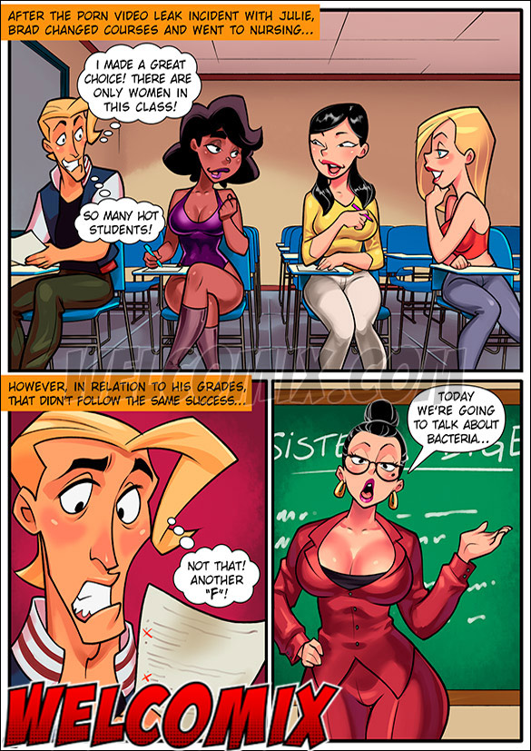 College Cartoon Porn Comics - College Perverts â€“ Anatomy Class: This is the male body that we will study  now