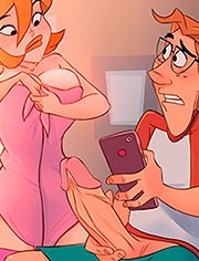 The Naughty Home animation – Sending nudes: Andy enters the suite of the couple and finds the cell phone with sexy pictures
