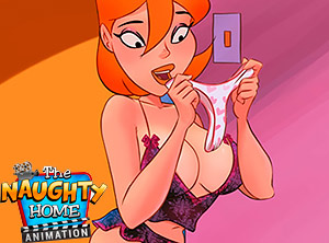 The Naughty Home animation â€“ The smell of panties: While he smells the  underwear, he is seen by his wife