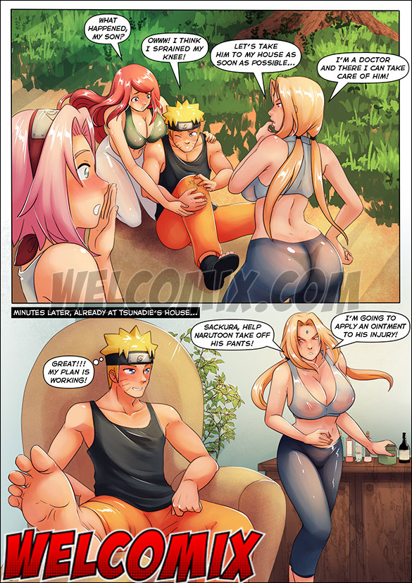 585px x 827px - Narutoon â€“ A perfect ninja move: The touch of Tsunadie's hand is so soft