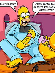 The Simptoons – Christmas Present: He feels horny while watching his wife having sex with other men