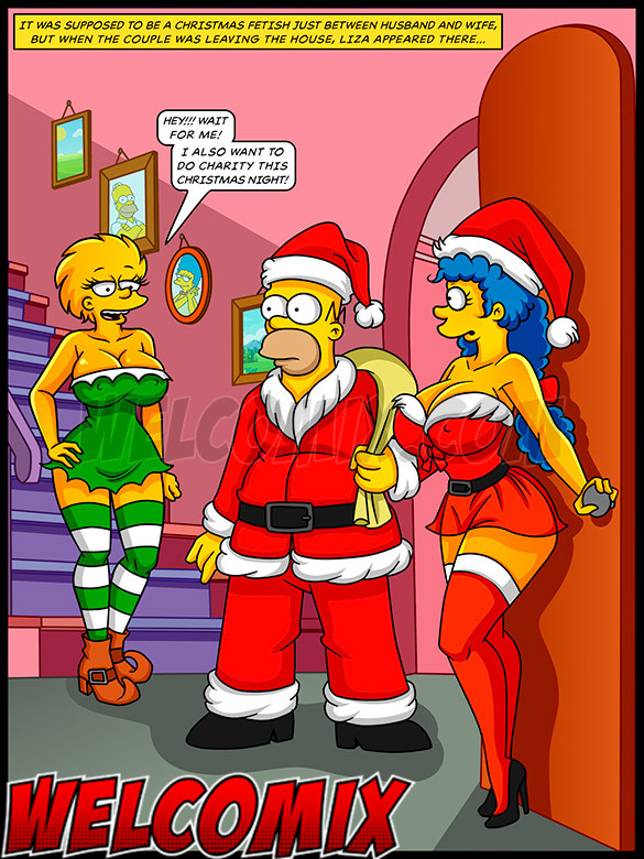 He feels horny while watching his wife having sex with other men - The Simptoons - Christmas Present by welcomix (tufos)