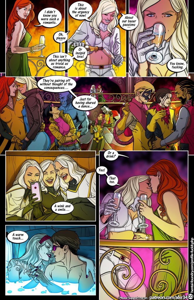 Bacchanalia, X-Men parody: Years of pent up sexual tension finally let loose