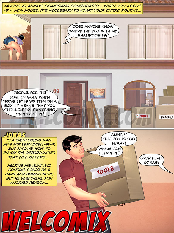 I'm going to have to take it out very carefully - Aunt, cousins and co., Moving day is a mess by welcomix (tufos)