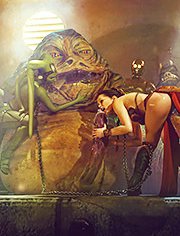 Star wars Dirty Leia: Serving the Hutt