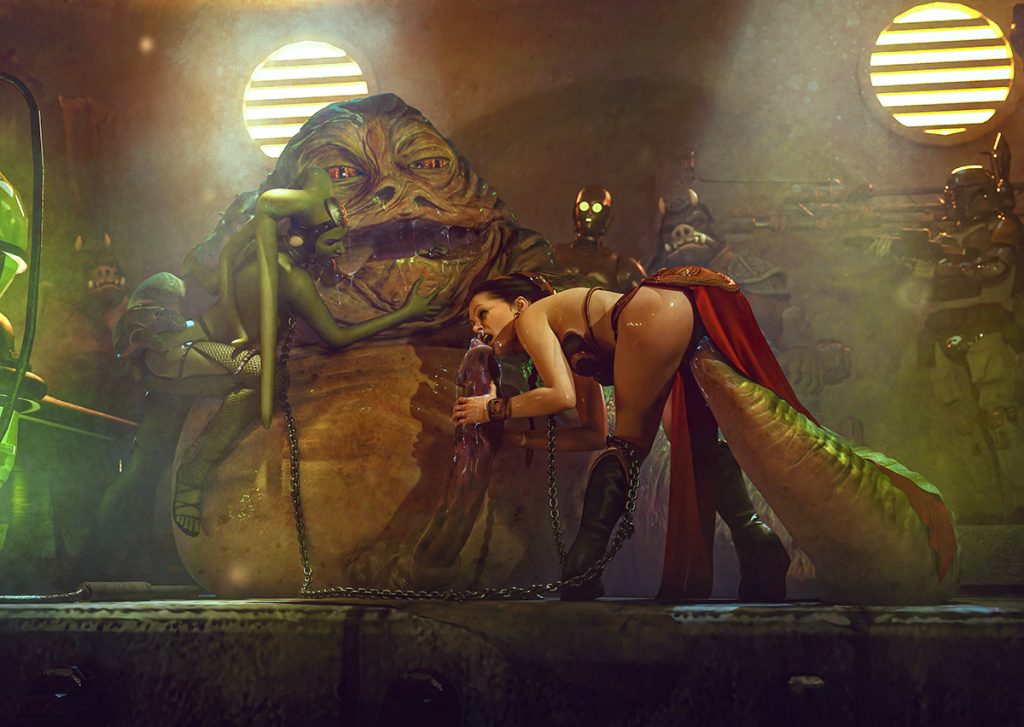 Serving the Hutt - Star wars Dirty Leia by Tab109