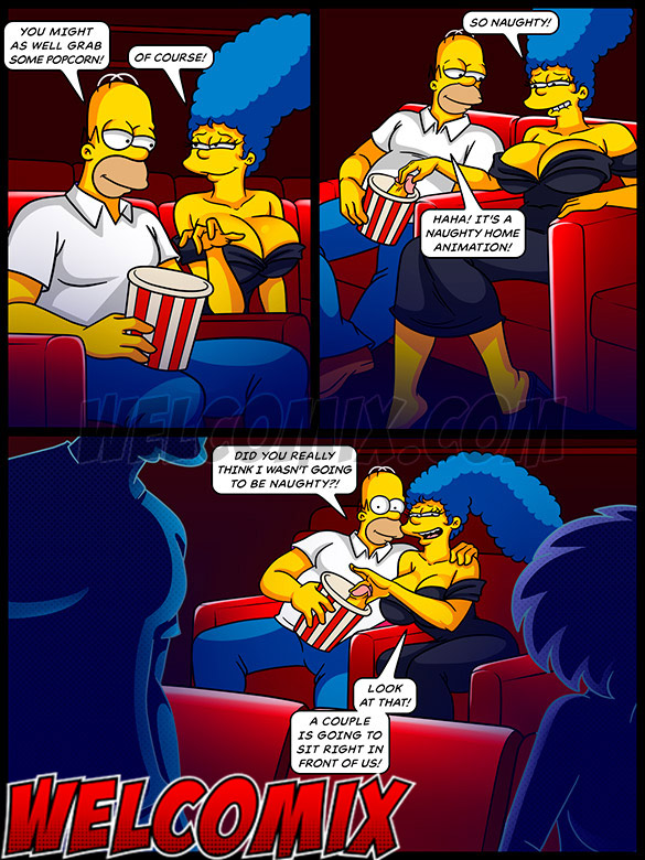 Our sex is going to get even naughtier - The Simptoons, Naughtiness at the movies by welcomix (tufos)