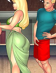 Aunt, Cousins and co., Gang Bang with Elisa: Eager to try their luck with the milf
