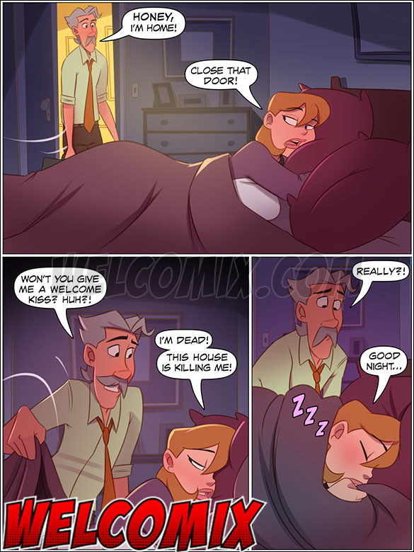 Charles arrives home from work crazy to have sex with his wife - The 4 Naughties, Beard, Hair and Mustache by welcomix (tufos)