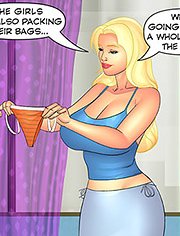Aunt, Cousins and co., A micro bikini: He offers to buy a brand-new bikini for his chubby cousin