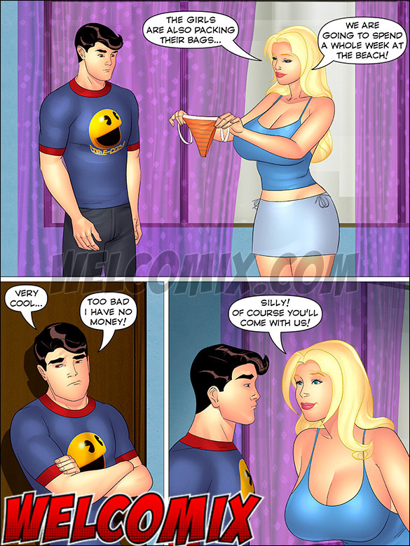 He offers to buy a brand-new bikini for his chubby cousin - Aunt, Cousins and co., A micro bikini by welcomix (tufos)