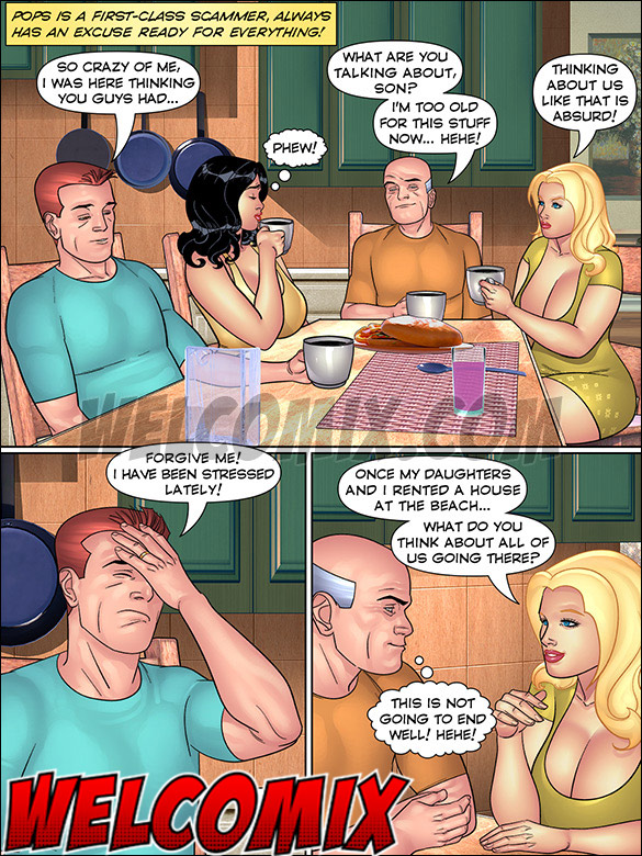 Two butts to look at, and my son is worried about sunburn - Pops, The Pervert Father-in-law, White bikini is a problem by welcomix (tufos)