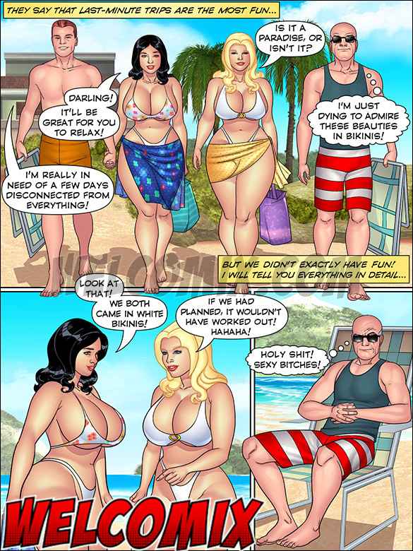 Two butts to look at, and my son is worried about sunburn - Pops, The Pervert Father-in-law, White bikini is a problem by welcomix (tufos)