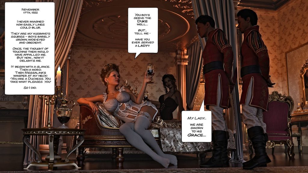 A willing duchess eager cocks, the duke otherwise engaged - The ring of the Roman Empress 6 by Tab109