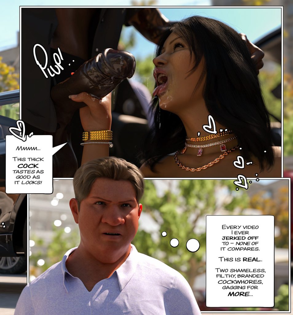 Two shameless, filthy, branded cockwhores, gagging for more - Black marked 3 by Tab109