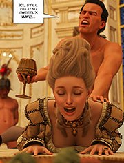 The ring of the Roman Empress 8: Obedient, open, wet with my husband’s seed, her lips found me