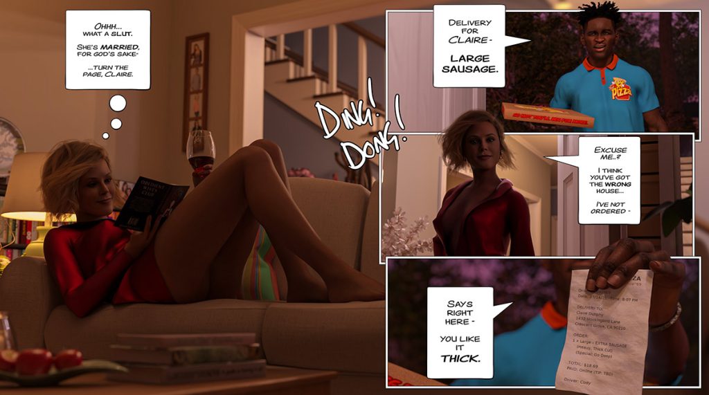 What a slut, she's married, for god's sake - Delivery included, A modern family parody by Tab109