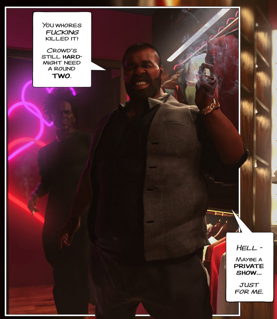 First rule of showbiz Papi, always leave them wanting more - Modern Household, The Obsidian Lounge by Tab109