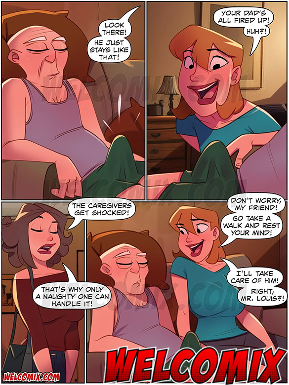 Either this ball is empty or the man had a stroke - The 4 Naughties, Naughty caregiver by welcomix (tufos)