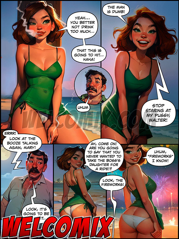 New Year's celebration on the beach was bound to be unforgettable - Jerk Off on My Day Off, Happy nymphet year by welcomix (tufos)